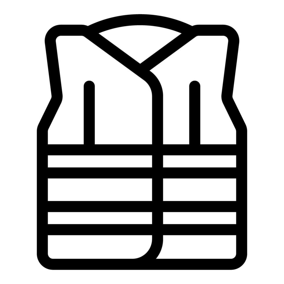 Safety vest icon representing protecting construction worker on job site vector