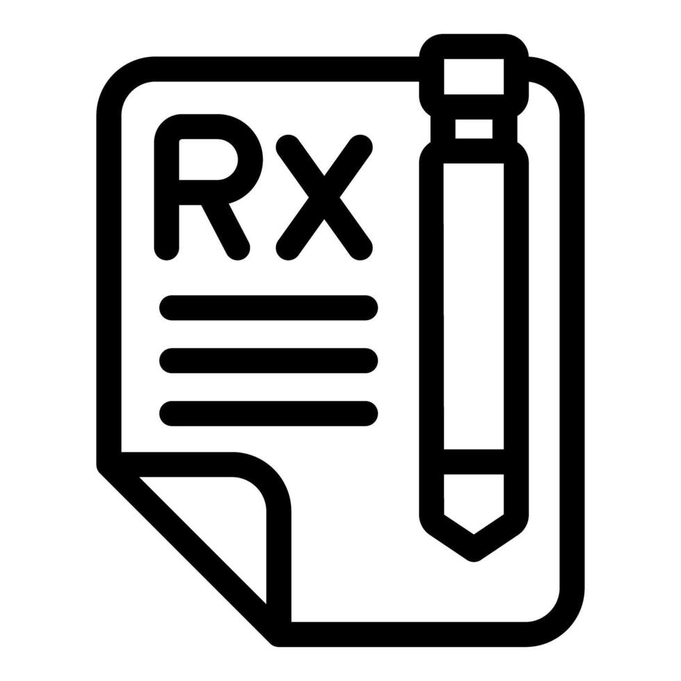 Doctor writing prescription, healthcare and medicine icon vector