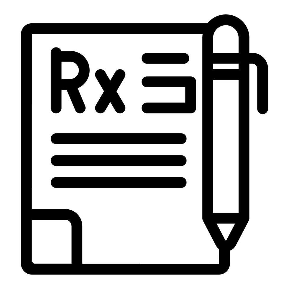 Medical prescription being filled out on a clipboard vector