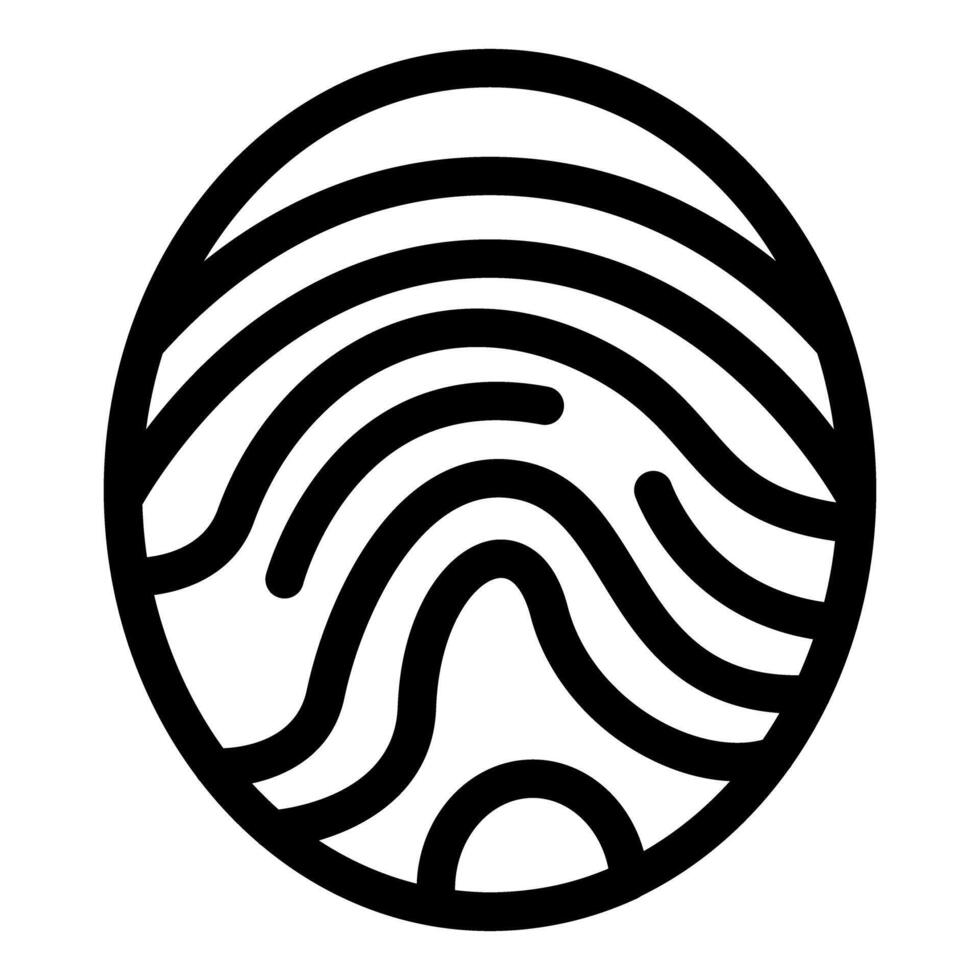 Fingerprint showing security and identification in biometrics vector