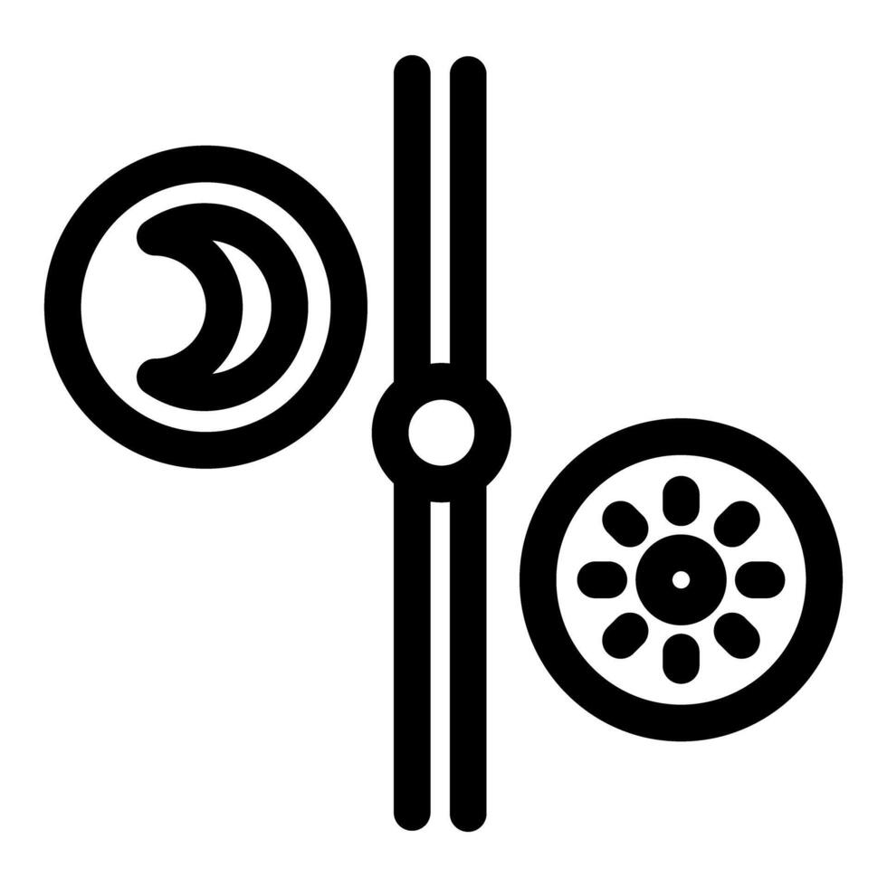 Day and night cycle icon showing sun and moon vector