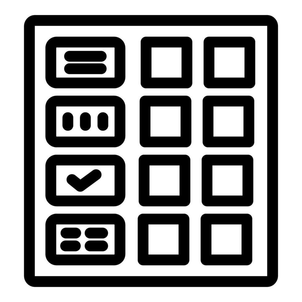 Electronic voting control panel displaying options and confirmation vector