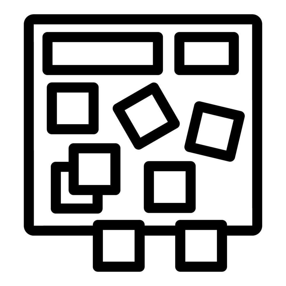 Project manager organizing tasks on kanban board for agile workflow vector