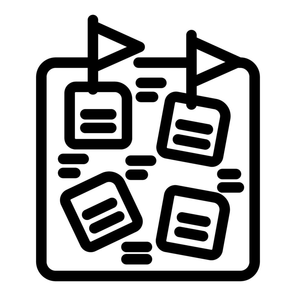 Project manager planning strategy using agile methodology on kanban board vector