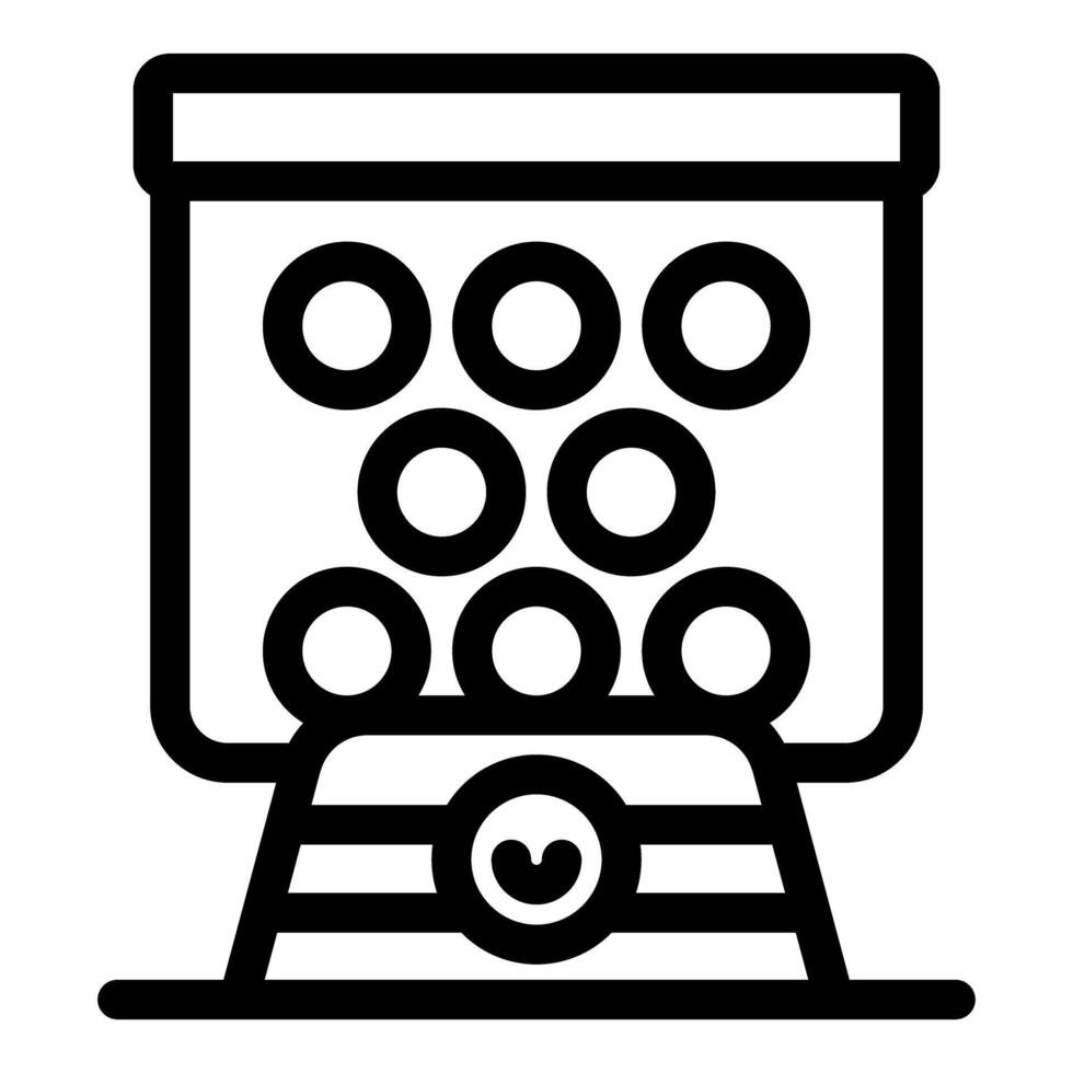 Lottery machine drawing random balls for the winning numbers vector