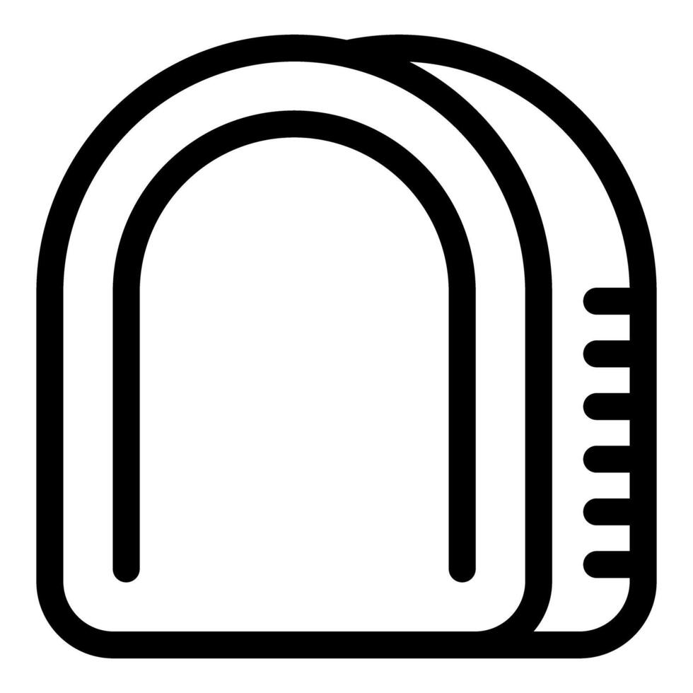Construction tape measure tool icon representing measuring length vector