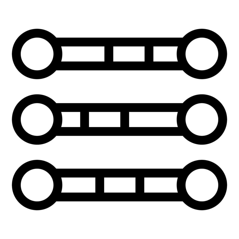 Set of three loading bars with different levels of completion vector