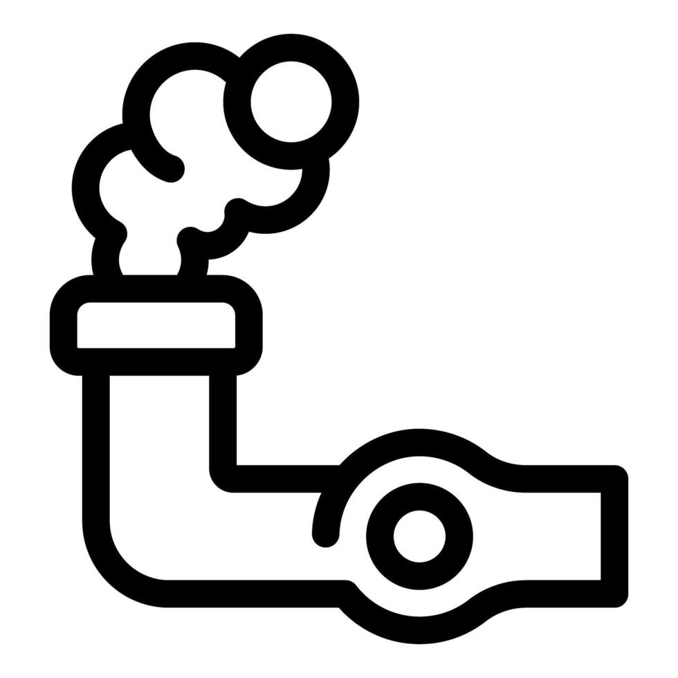 Industrial pipe emitting smoke pollution symbol icon vector