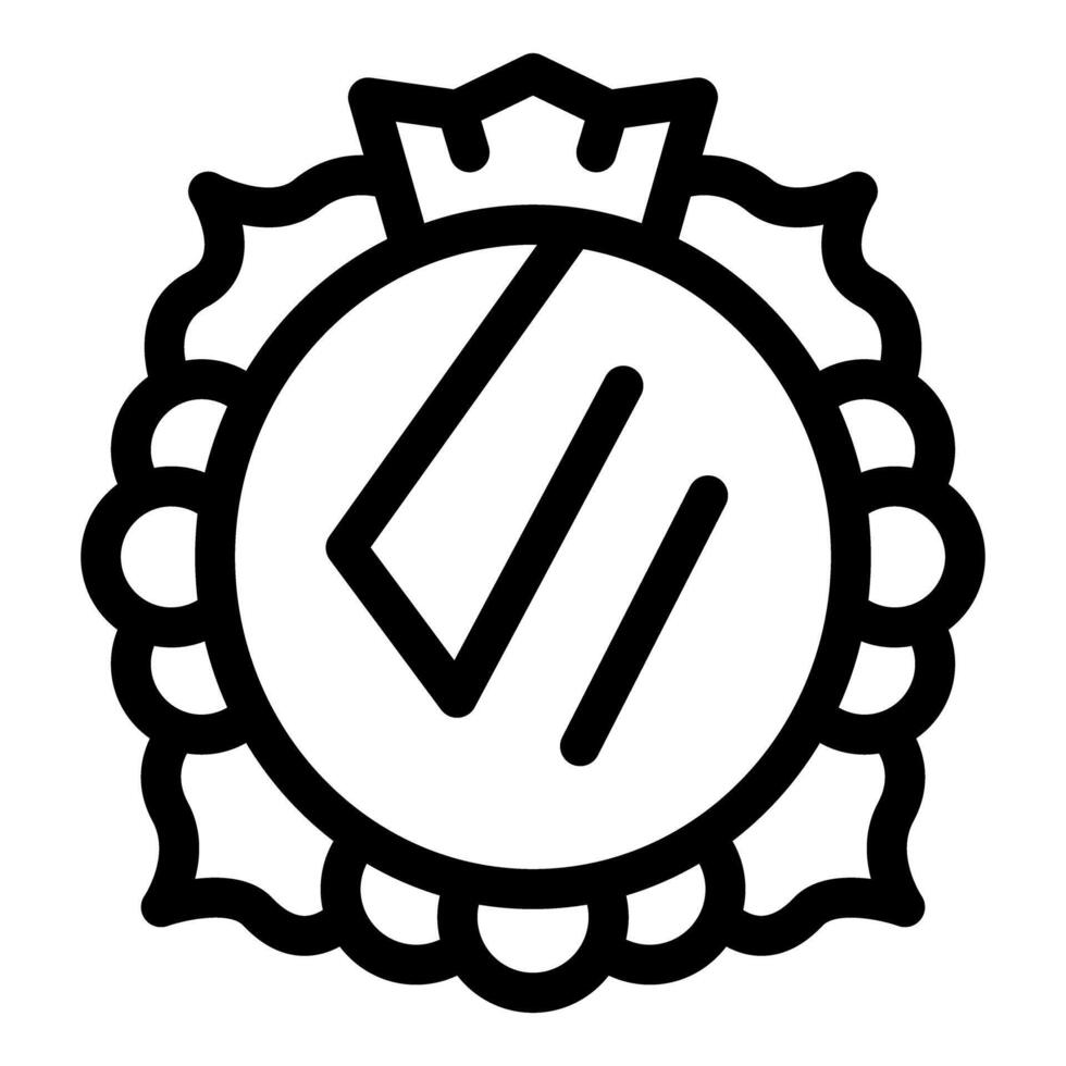 Royal quality badge with crown awarding best product vector