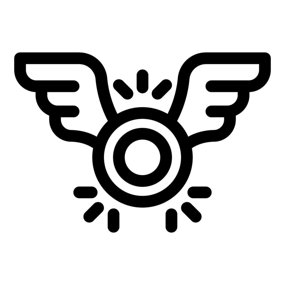 Shining award with wings representing success and achievement vector
