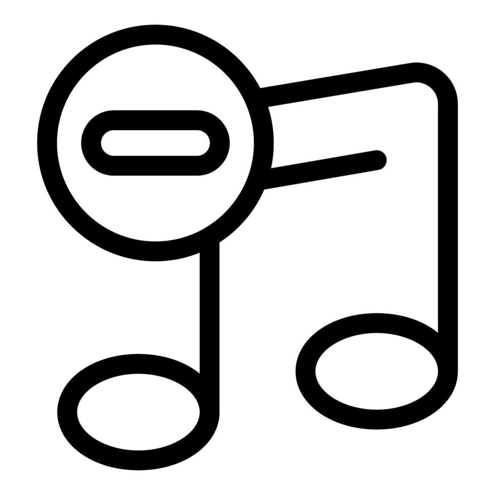 Music note icon showing mute or silent mode for playlist vector