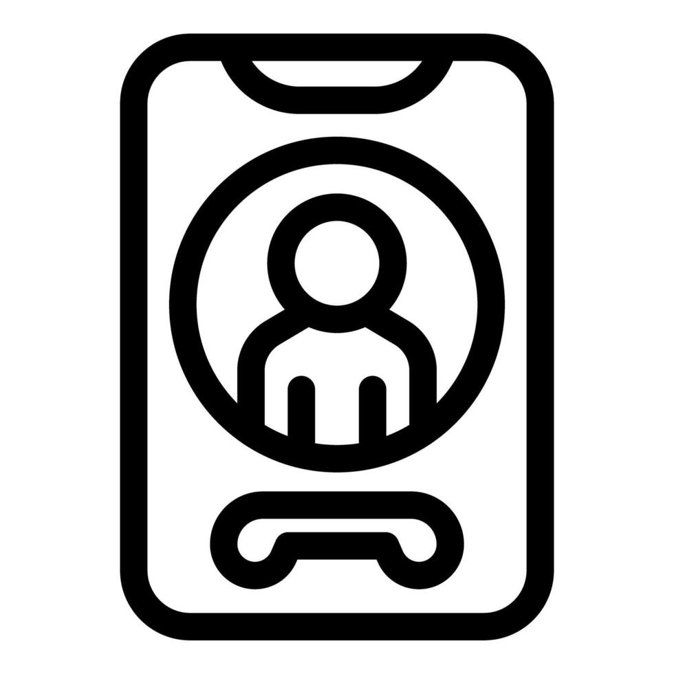 Smartphone showing incoming video call interface vector