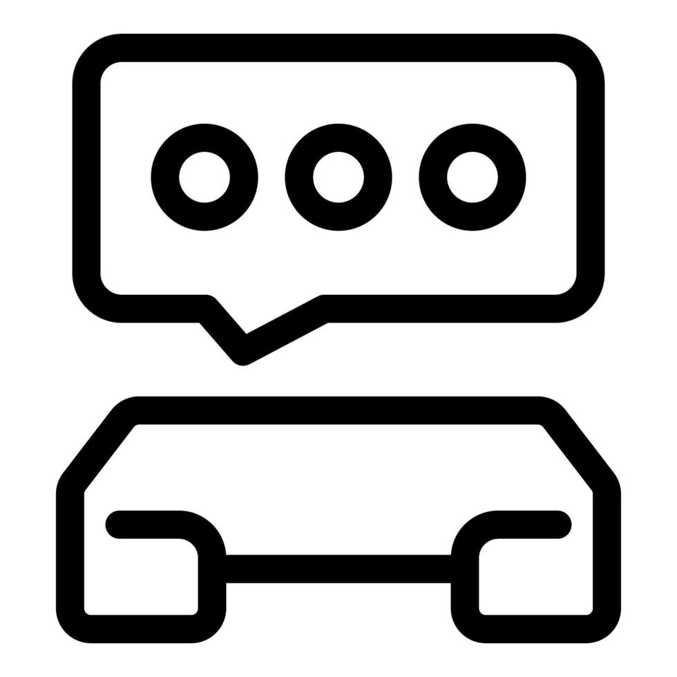 Chat message notification icon showing new incoming message vector