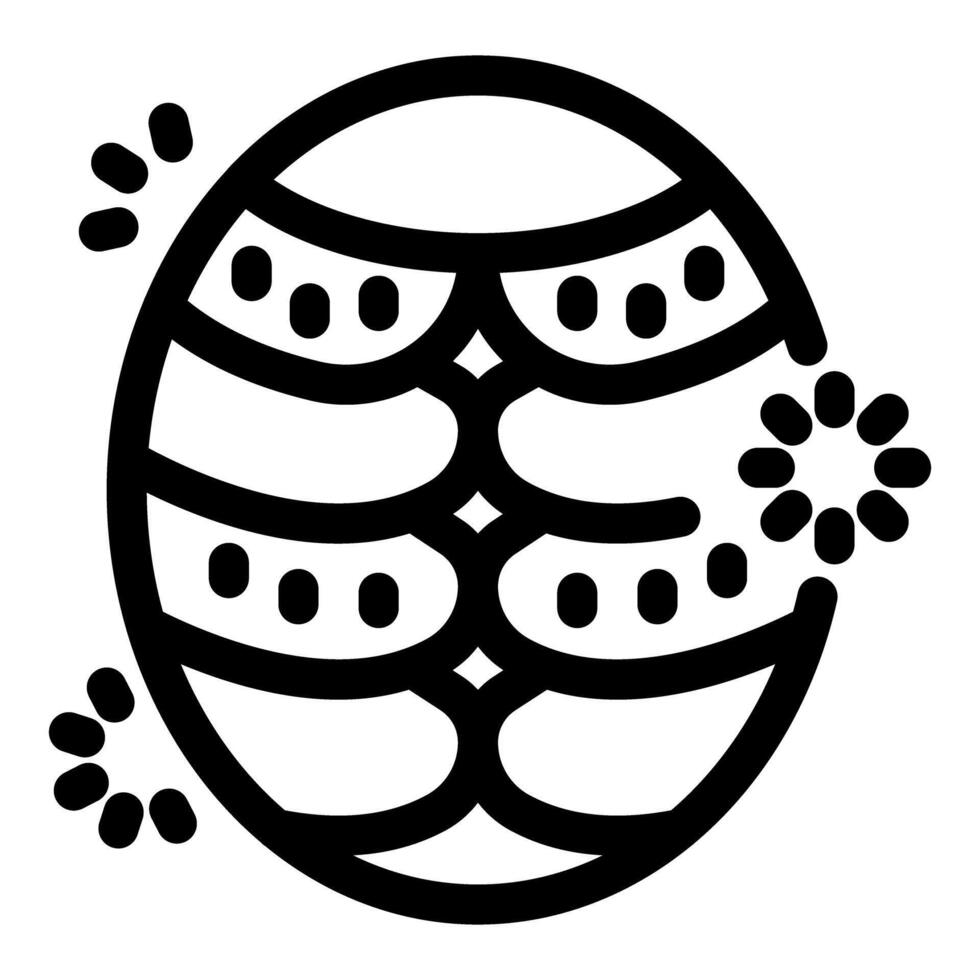 Easter egg decorated with sparkles and ornaments celebrating spring holiday vector