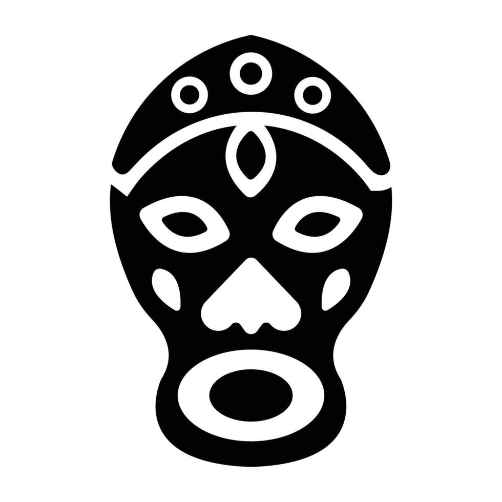 A filled style icon of ancient totem vector