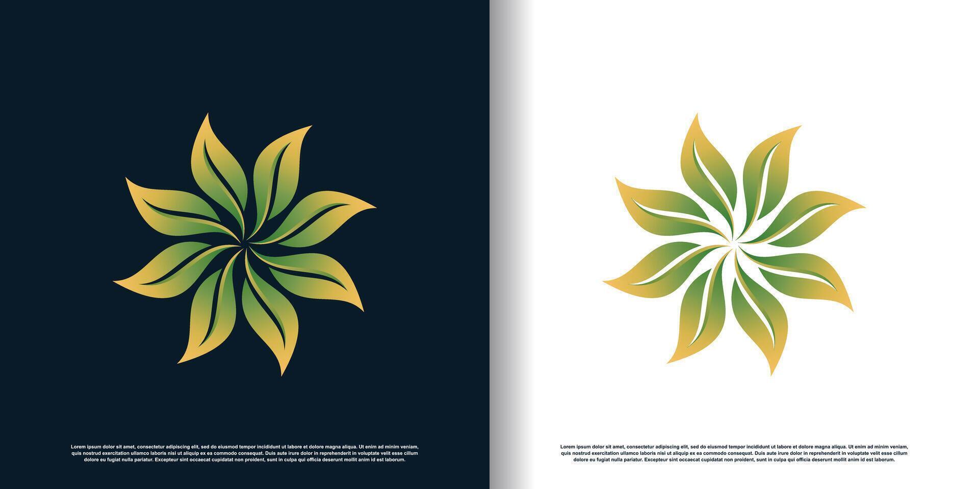 flower design with creative concept premium vector