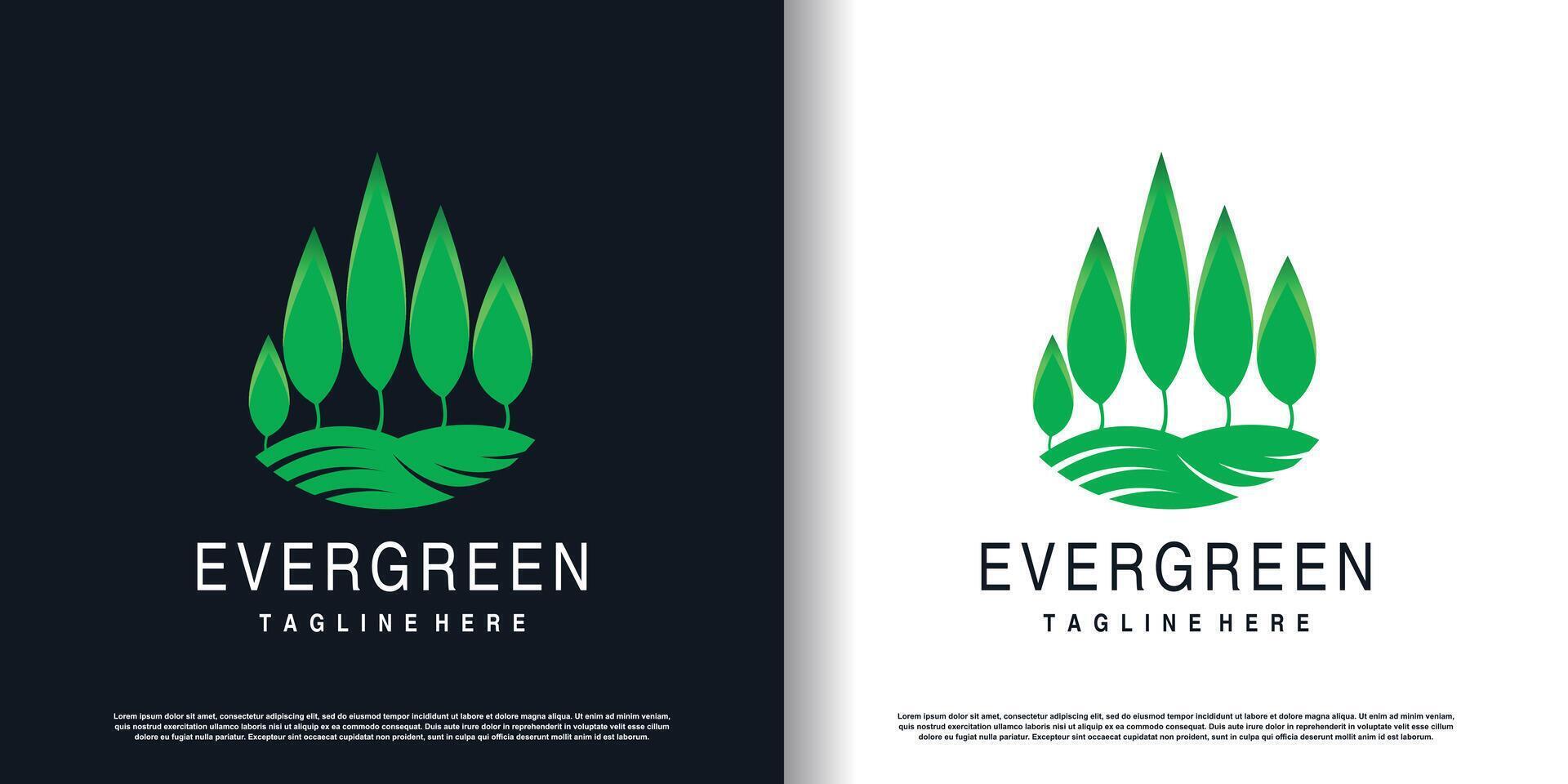 Garden logo design with fresh concept Premium vector