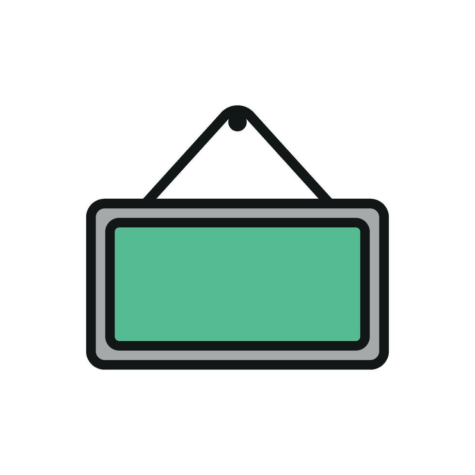 Blackboard sign object icon design simple and modern concept graphic vector