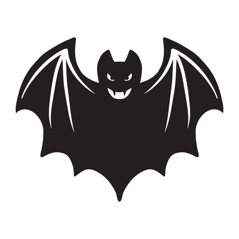 Bat silhouette design as Halloween illustration in black vector