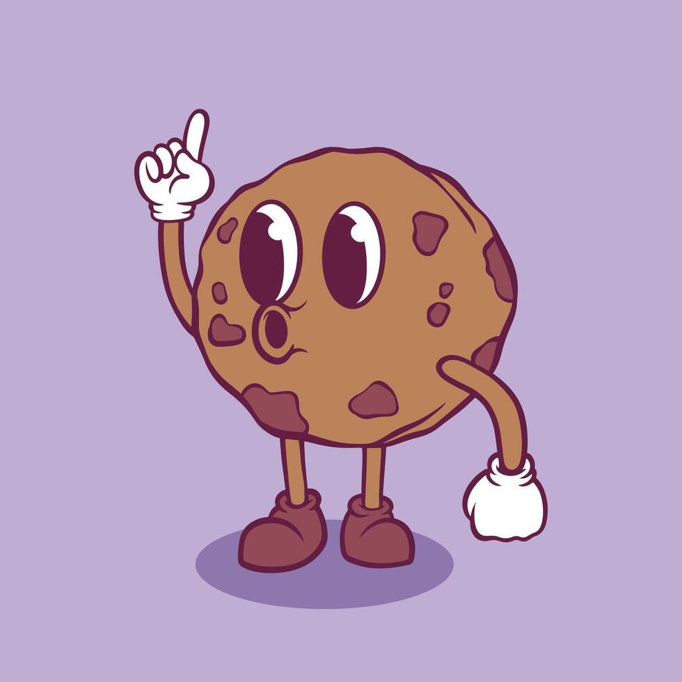 Cute hand drawn Choco Chip Mascot illustration vector
