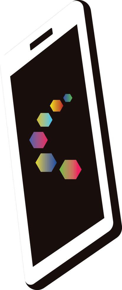 illustration of smart phone art design on a white background vector