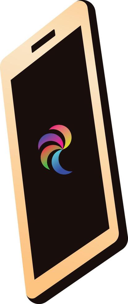 illustration of a smart phone art design on a white background vector