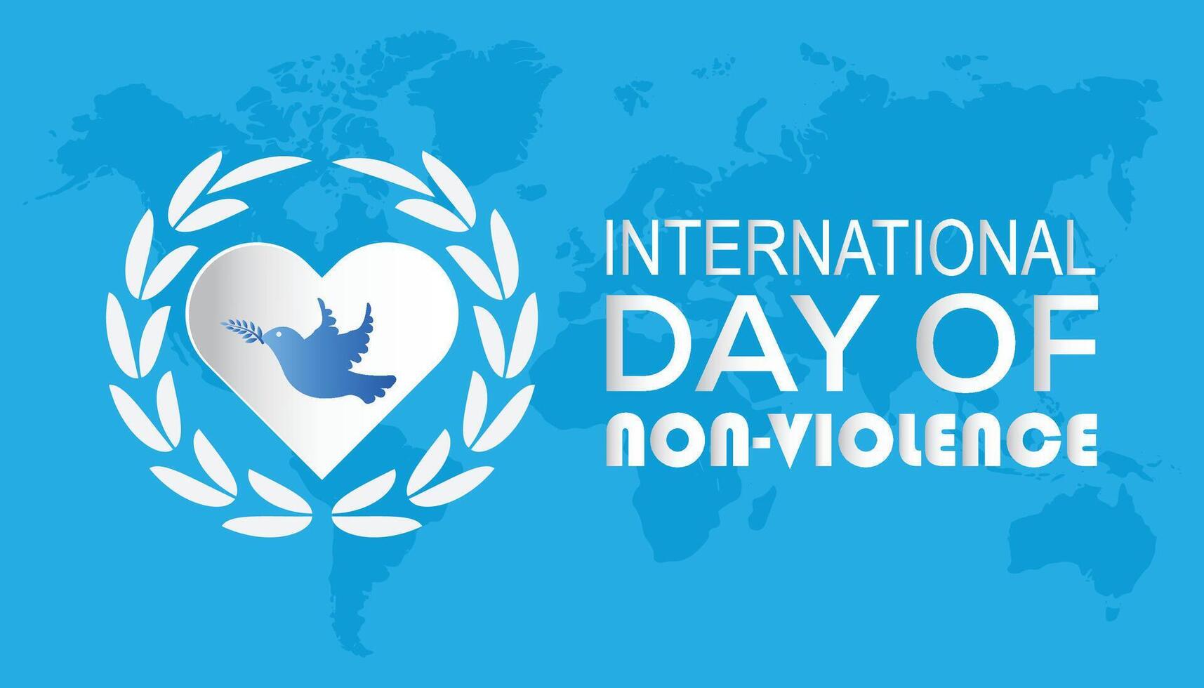 International Day of Non-Violence is observed every year on October. Medical Healthcare Awareness concept. background, placard, banner template illustration design. vector