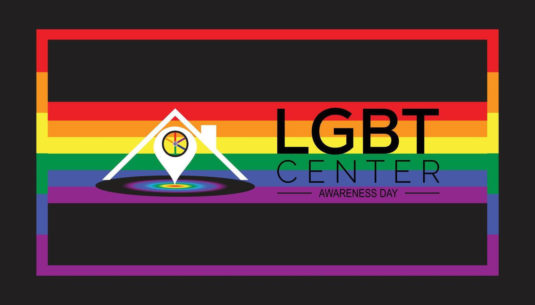 LGBT Center Awareness Day is observed every year on October. Holyday Awareness concept. background, placard, banner template illustration design. vector