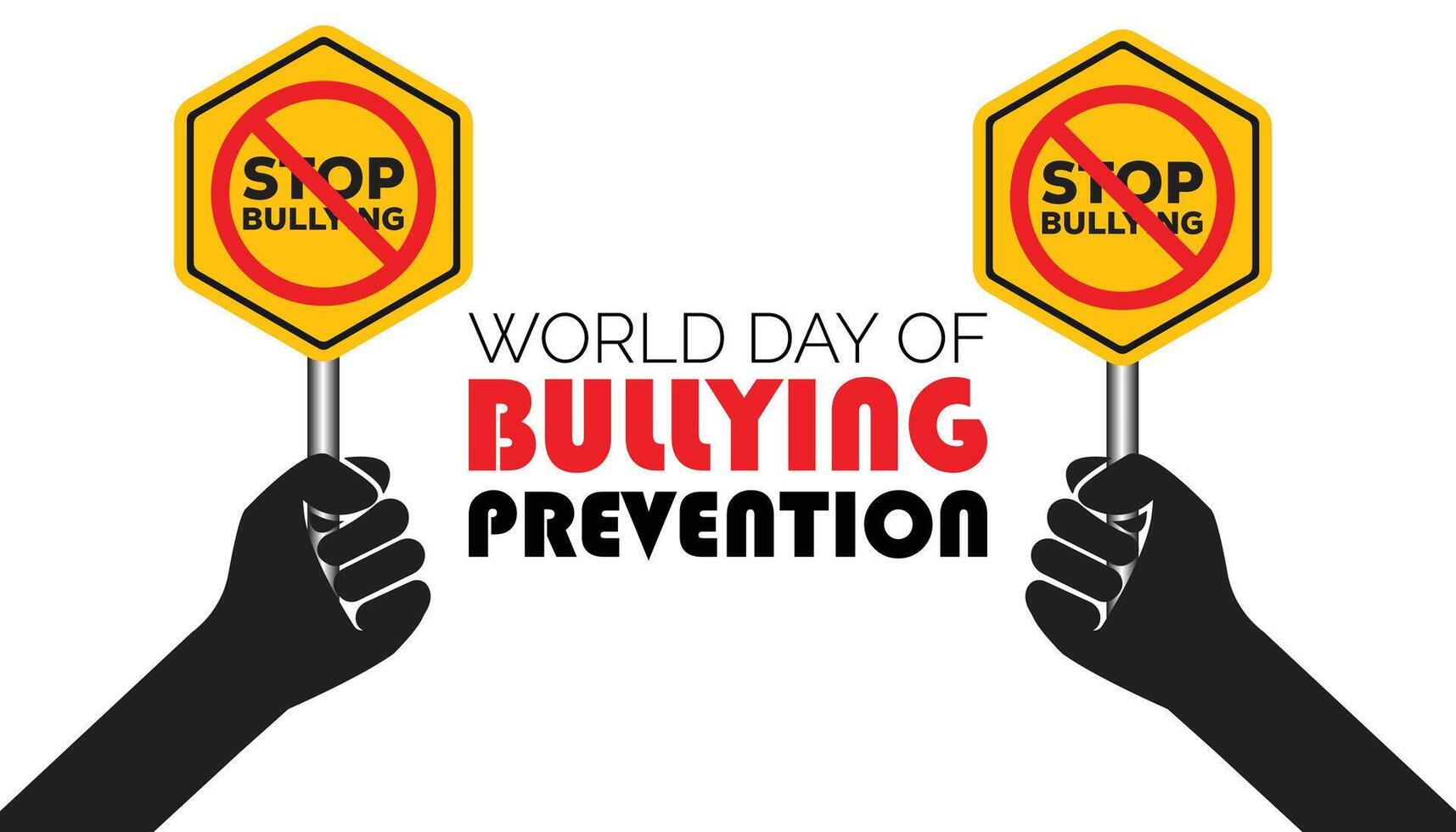 World Day of Bullying Prevention is observed every year on October. Social Awareness concept. background, placard, banner template illustration design. vector