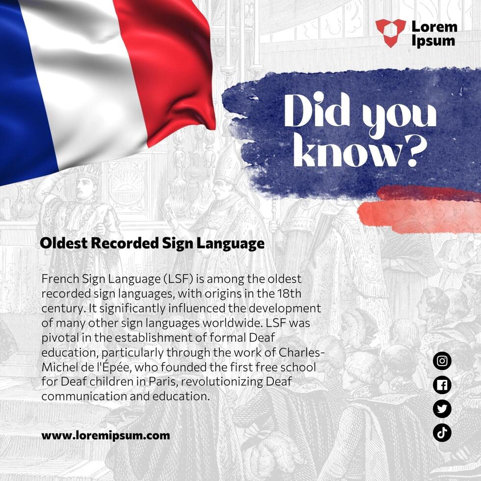 Fun Fact Sign Language Post template
