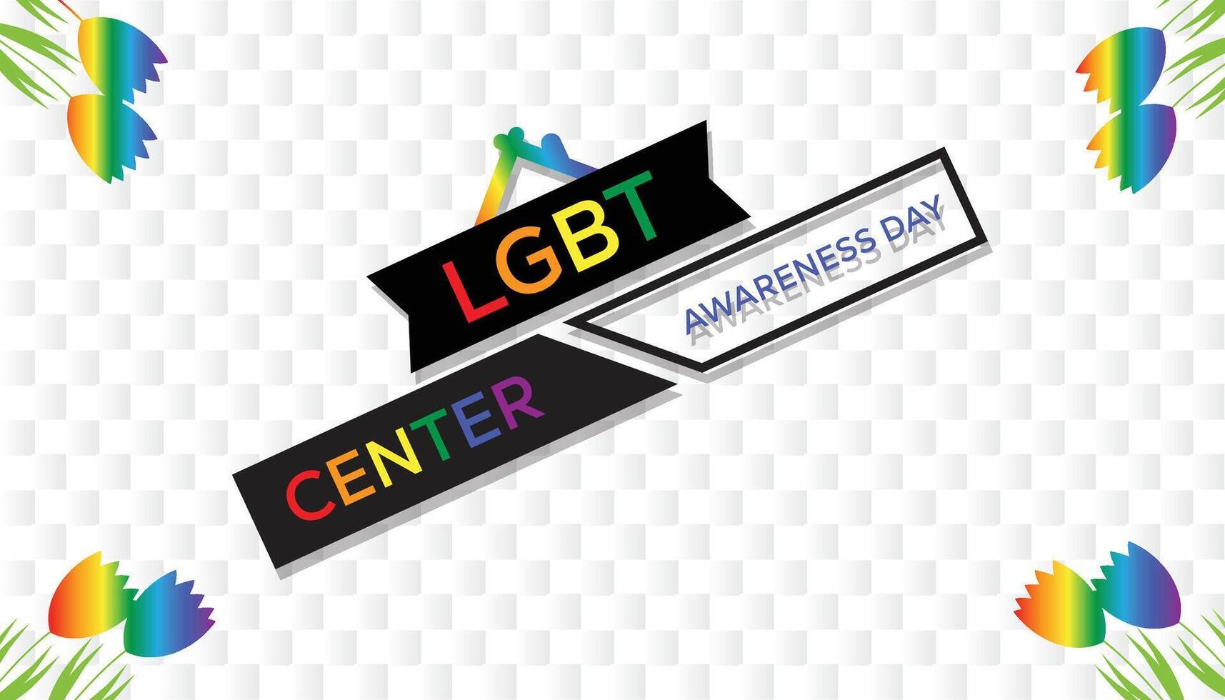 LGBT Center Awareness Day is observed every year on October. Holyday Awareness concept. background, placard, banner template illustration design. vector