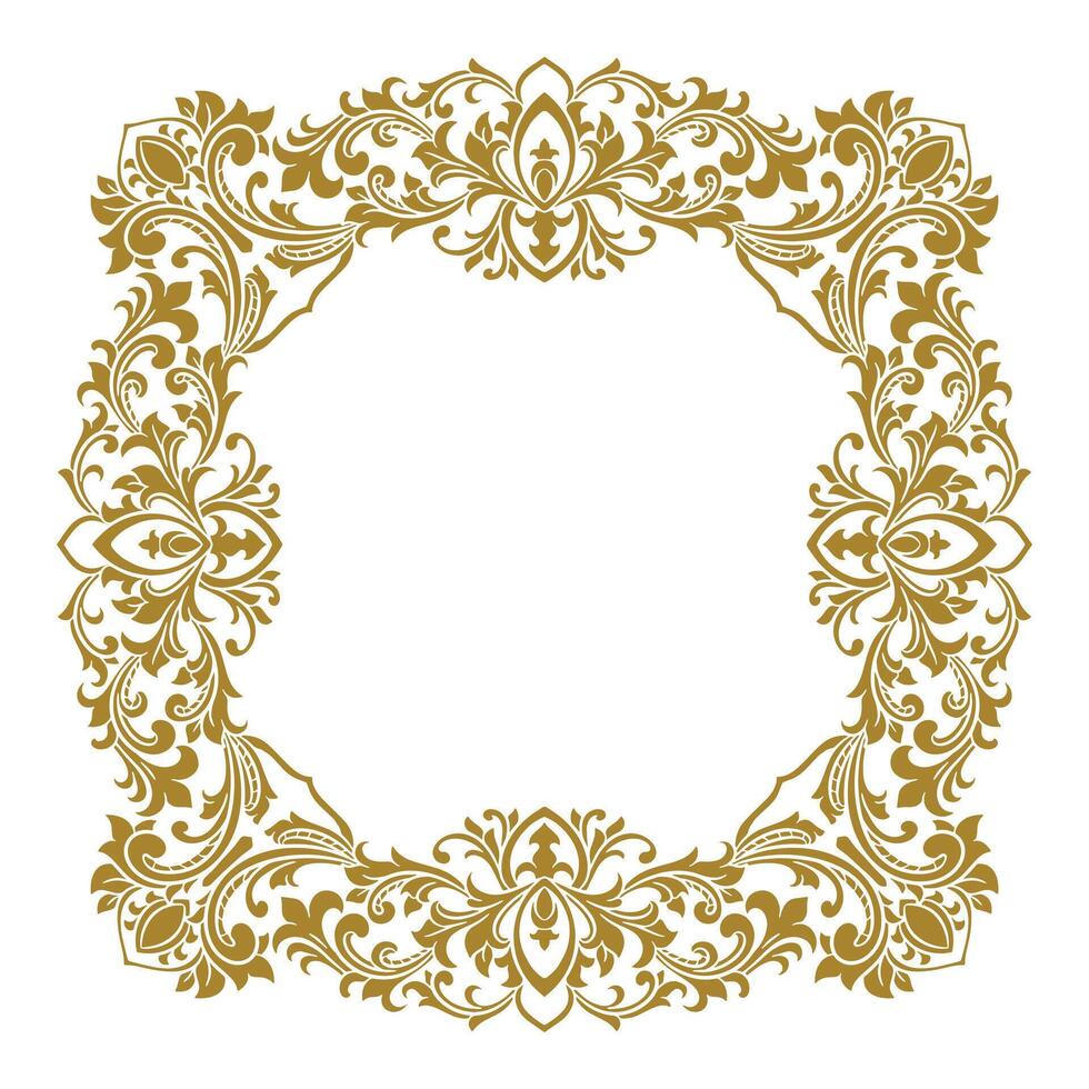 frame wedding decoration ornament gold vector