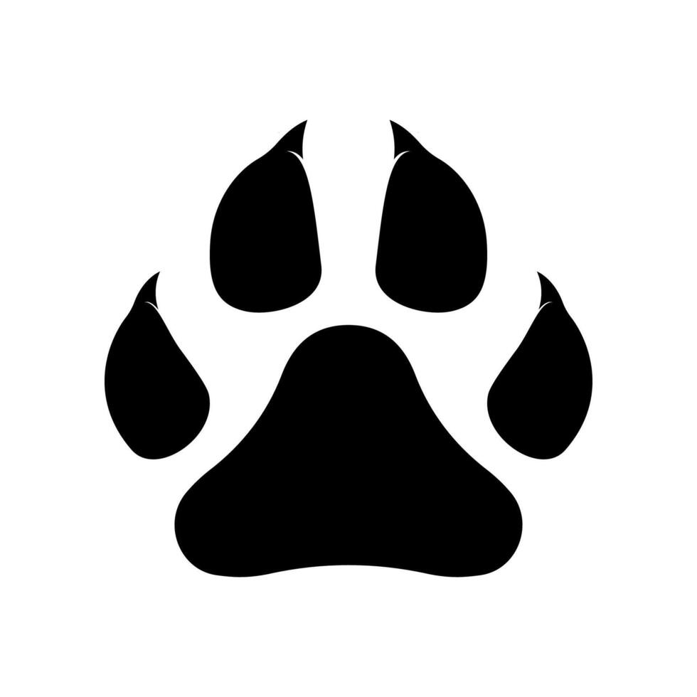 Paw isolated on white background. vector