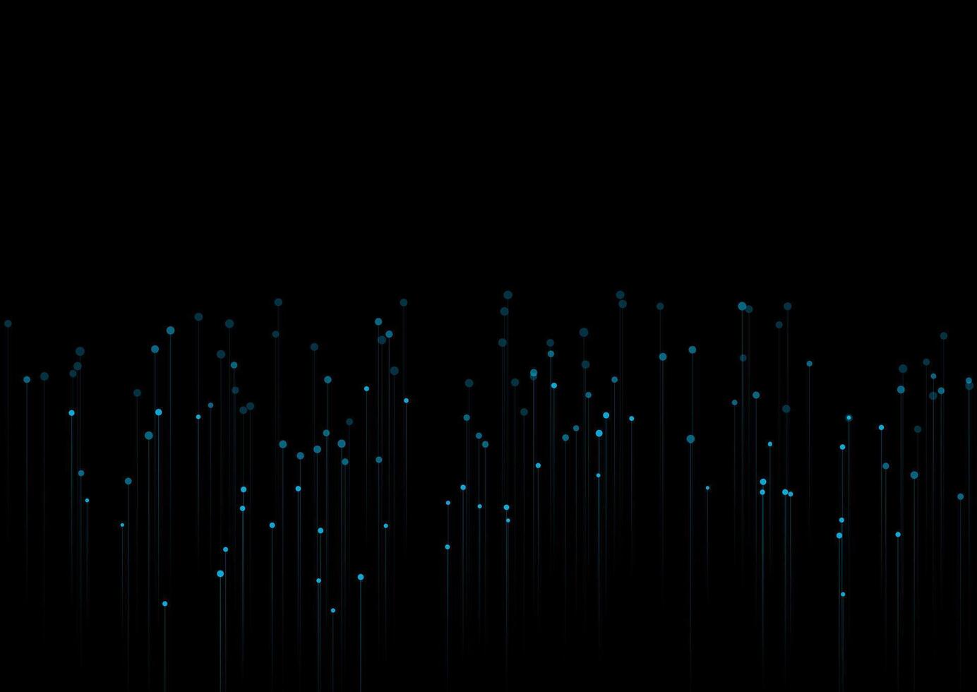 Blue abstract technology lines on black background vector
