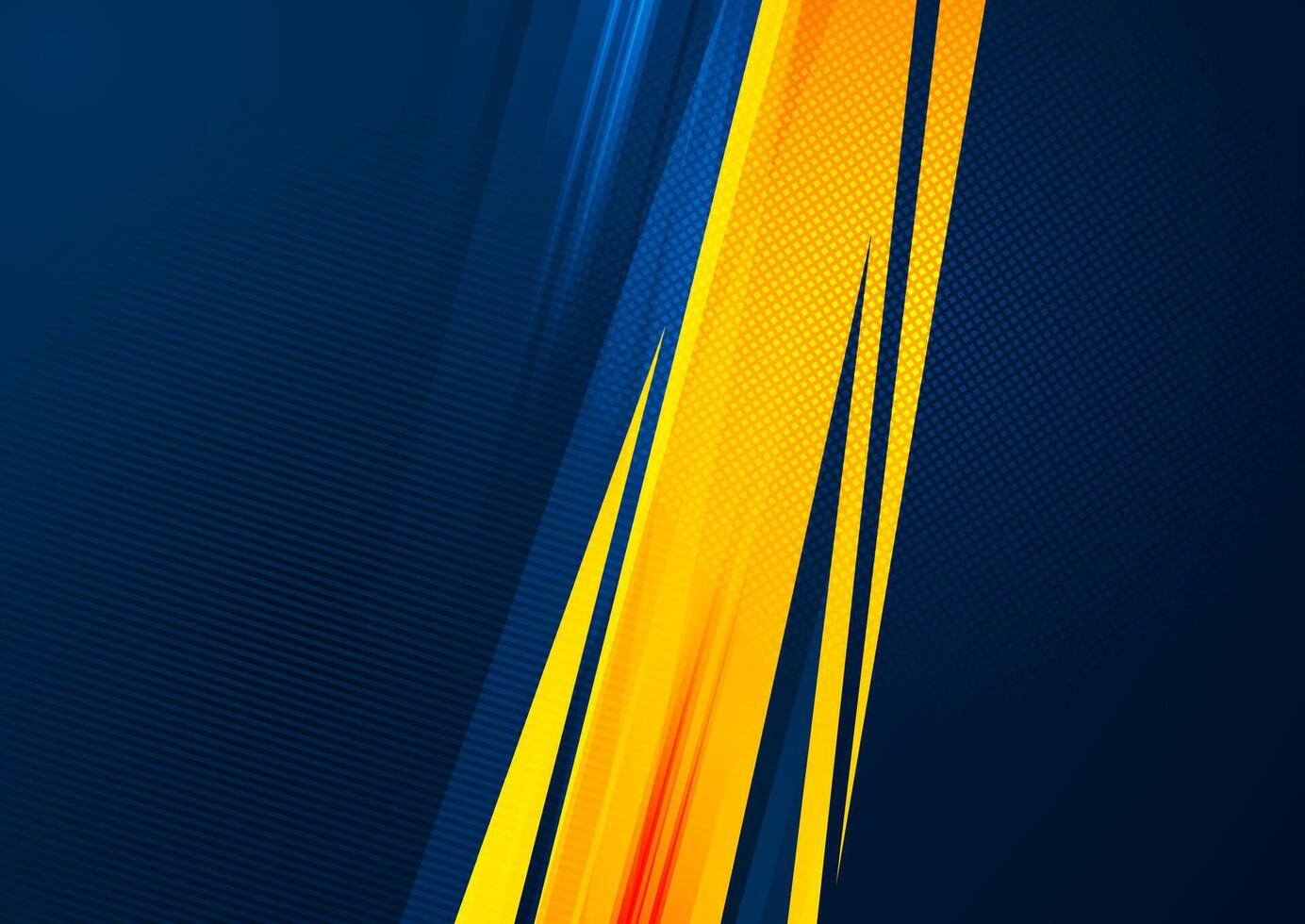 Dark blue and bright orange grunge stripes abstract background vector