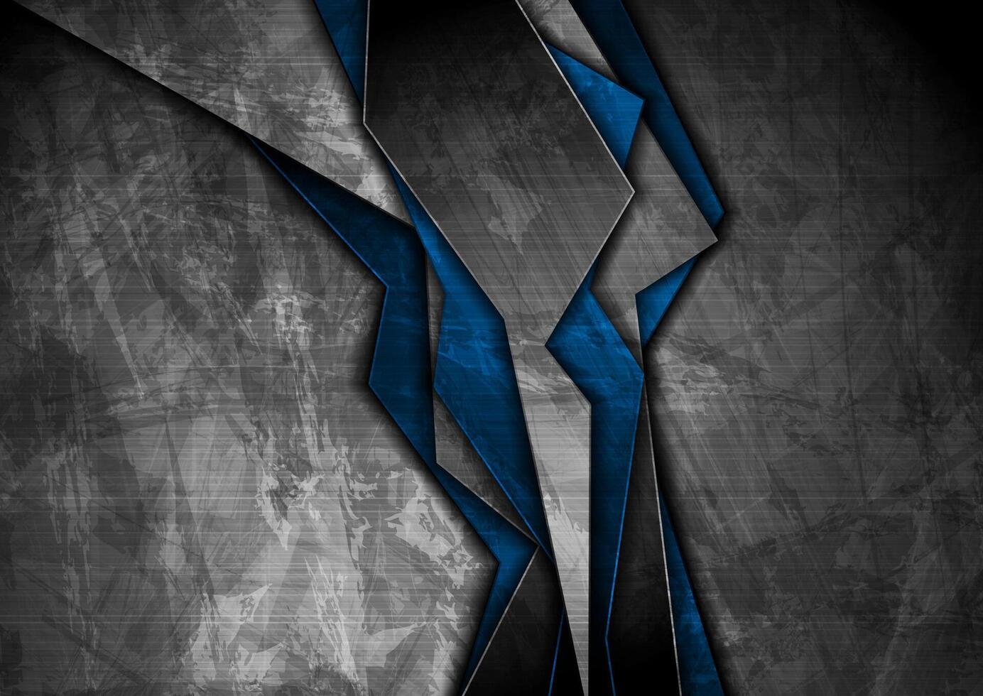 Dark grey and blue abstract corporate grunge background vector
