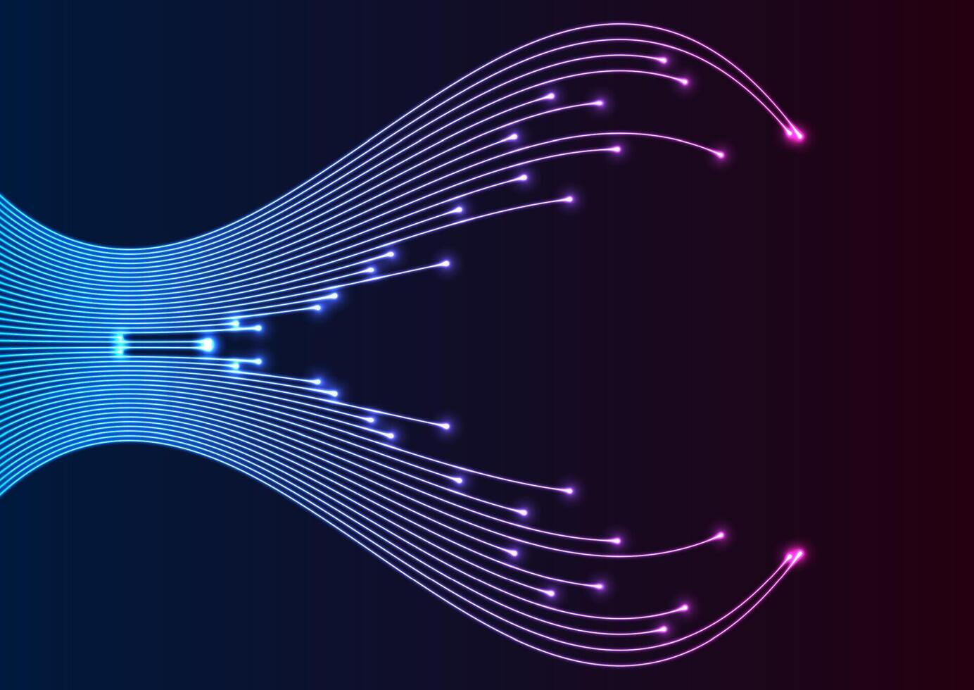 Abstract neon blue purple connection lines tech background vector