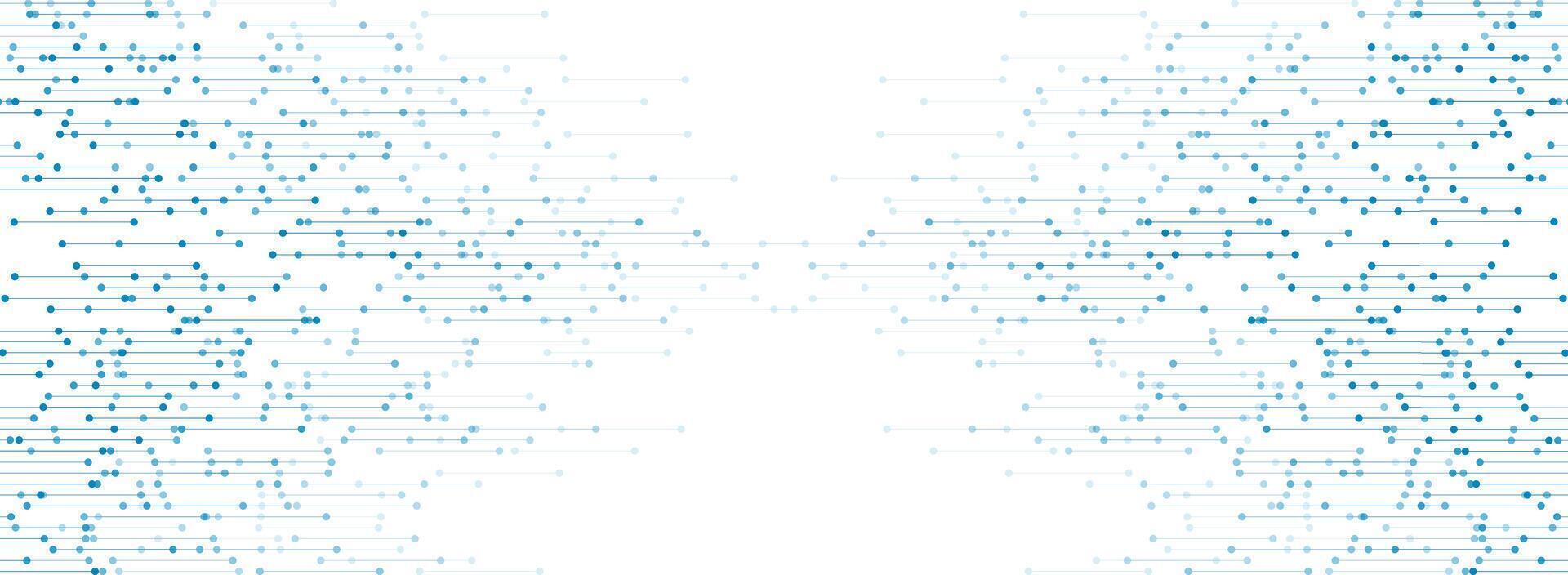 Blue abstract technology lines on white background vector