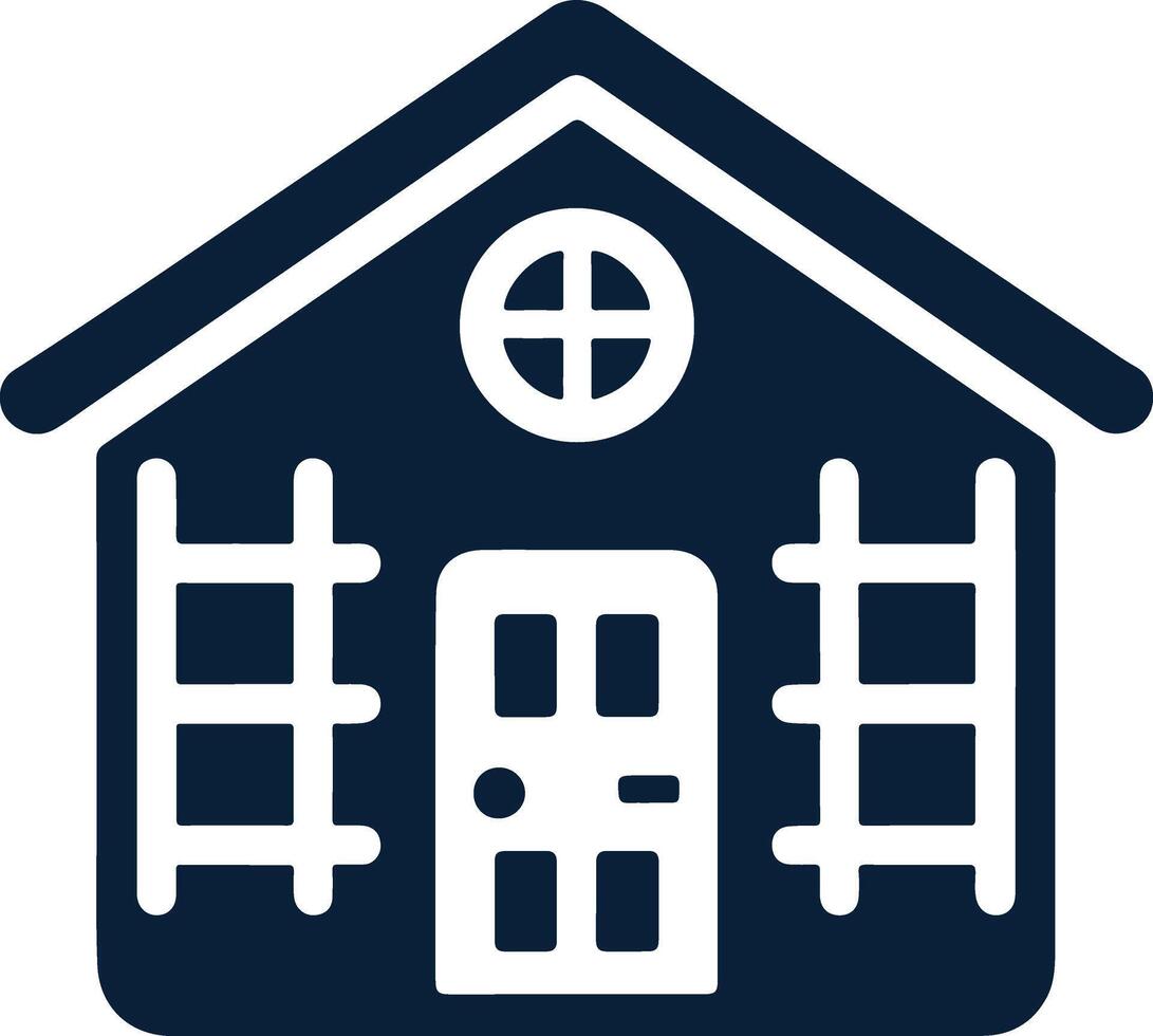 Classic House Silhouette with Minimalist Touch vector