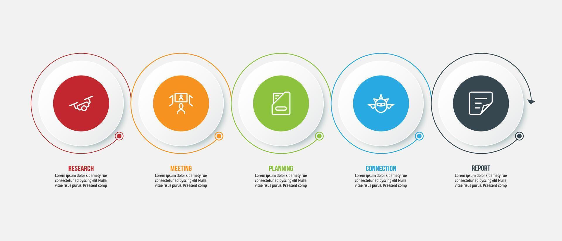 Timeline circle infographic template. vector
