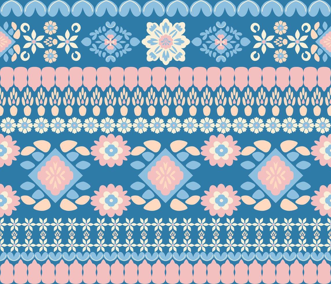 Pattern design with traditional Palestinian embroidery in a seamless style vector
