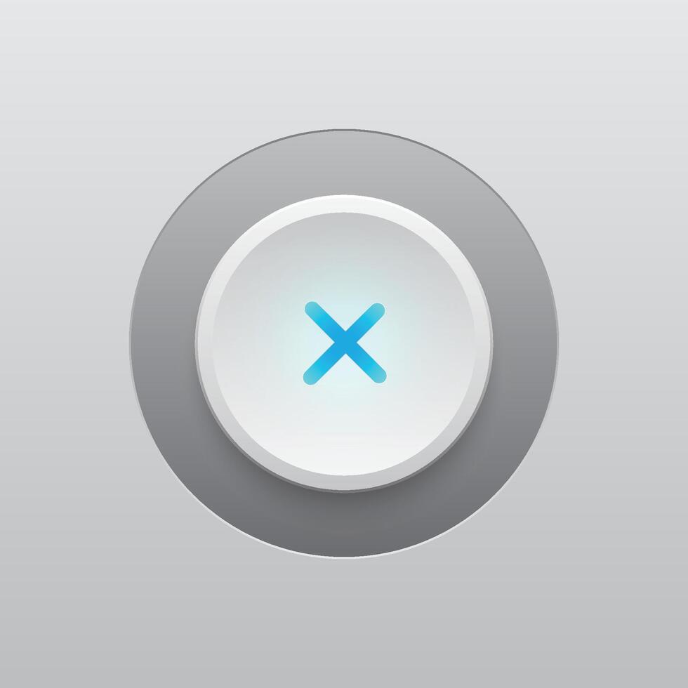 Delete Modern Button and LED Light vector