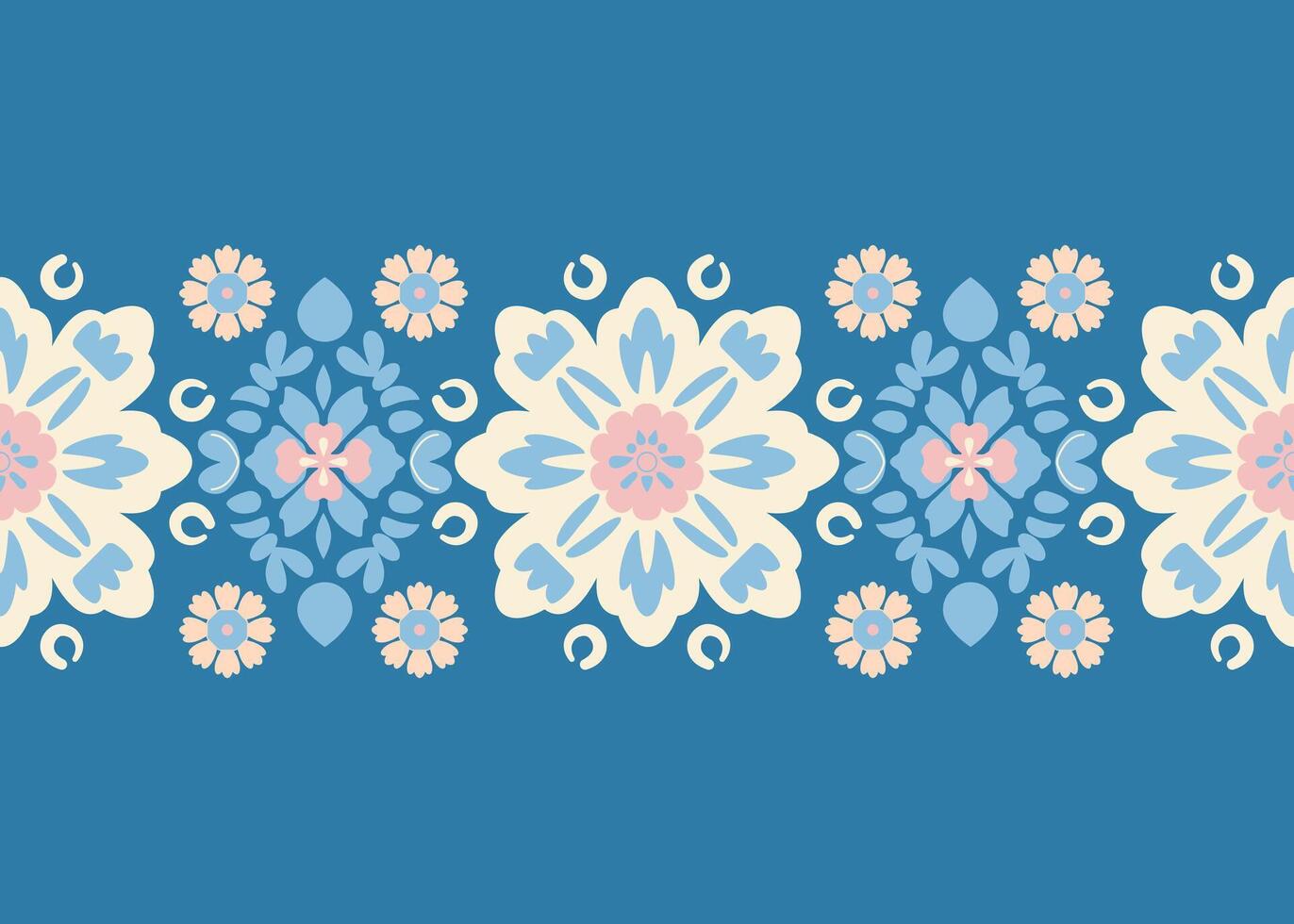 Pattern design with traditional Palestinian embroidery motif vector