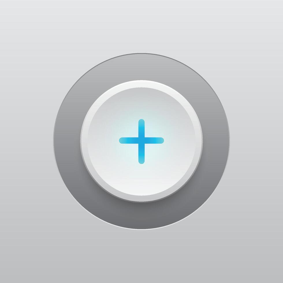 Add Modern Button and LED Light vector