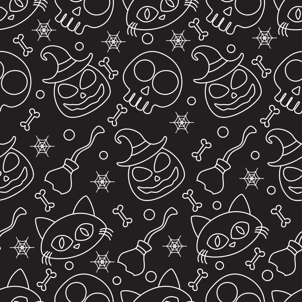 Halloween lines seamless pattern with simple design suitable for wrapping paper, wallpaper, and many more vector