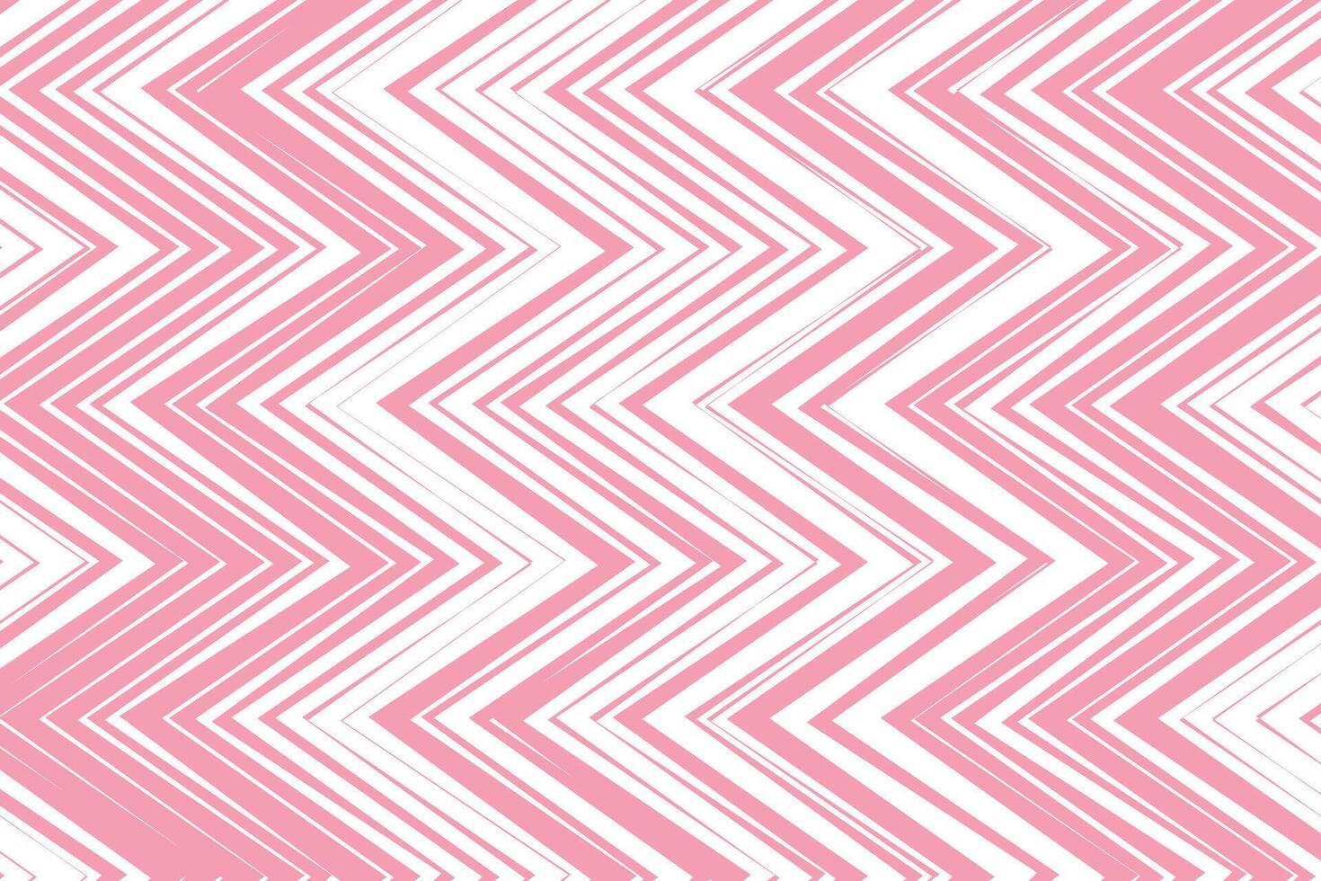 simple abstract sweet lite pink color vertical thin to thick zig zag line pattern pink and white stripes on a pink background vector
