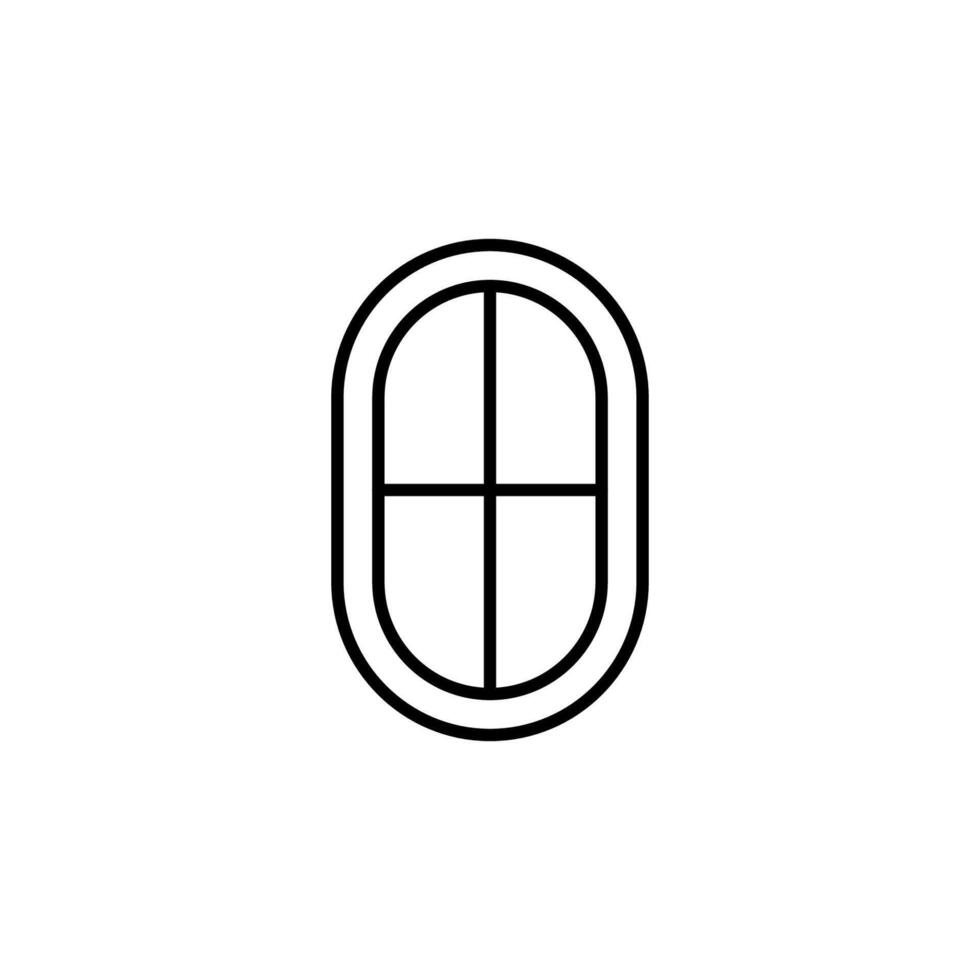 Window Sign. Suitable for books, stores, shops. Editable stroke in minimalistic outline style. Symbol for design vector