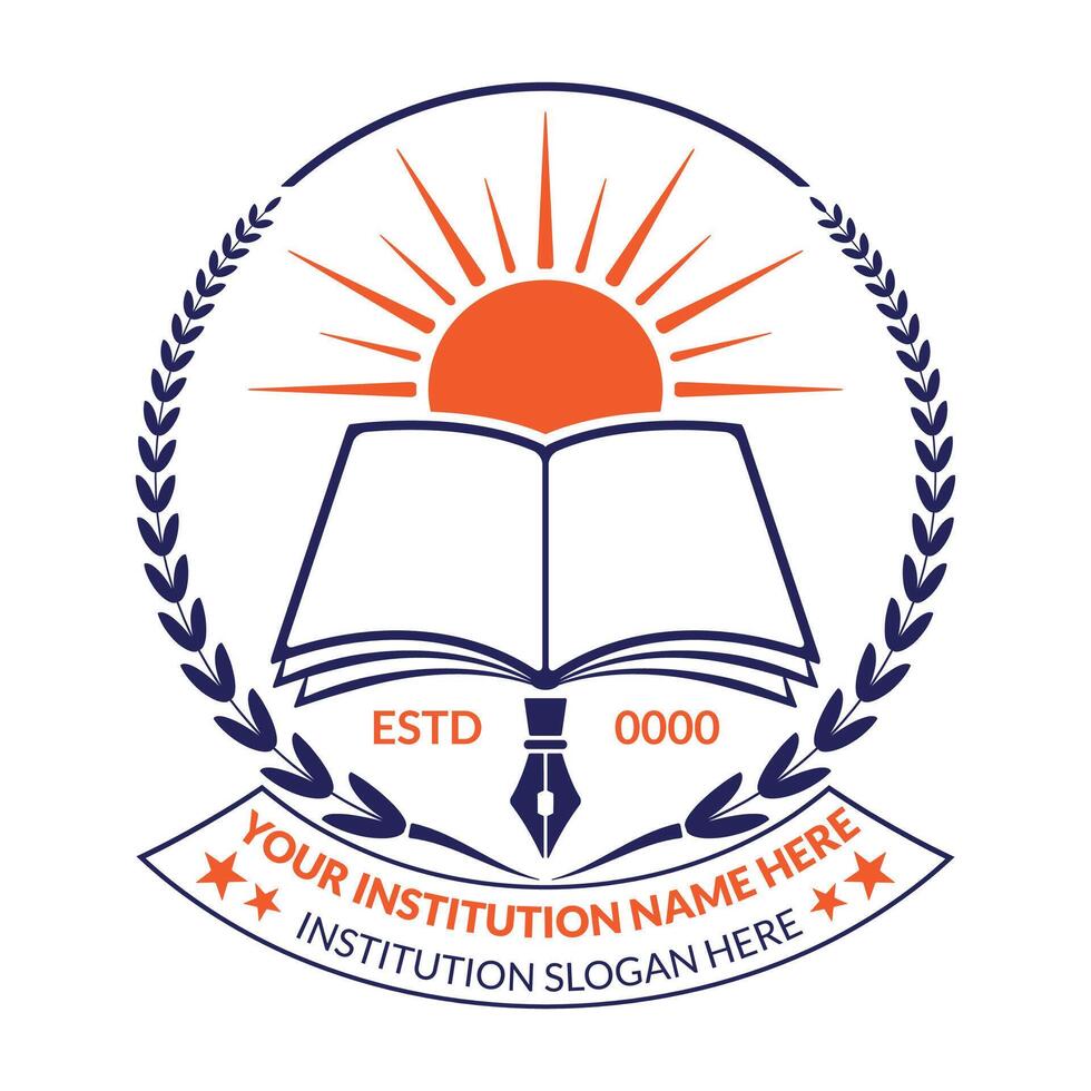 School logo design template vector