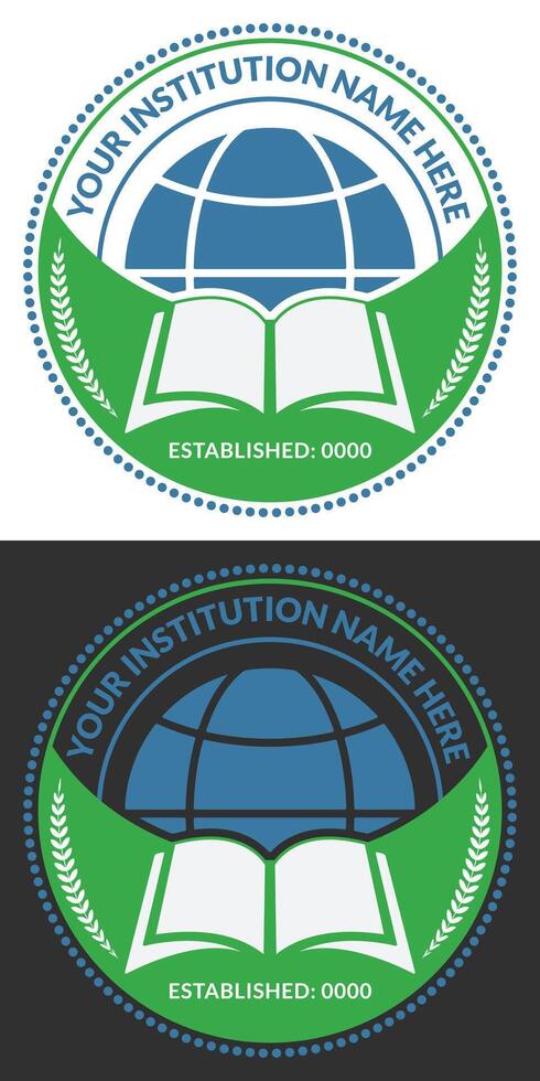 Organization logo design template for educational institute vector