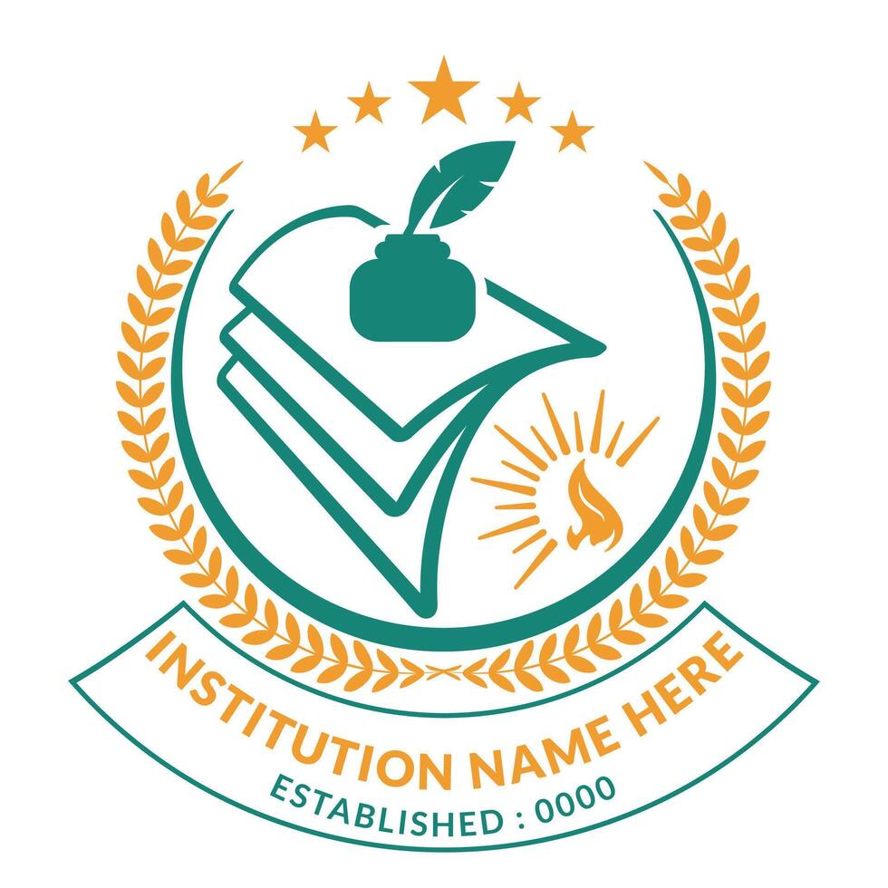 Education logo design template for school and organization vector